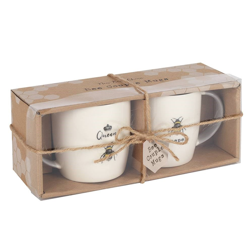 Coffret Mug Couple « Queen Bee & Bee Keeper » – L’Amour en Duo