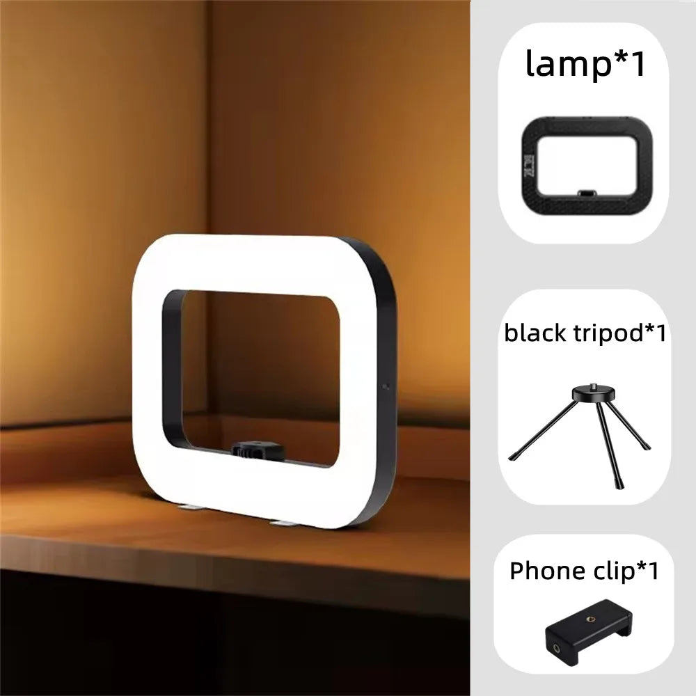 Portable LED Ring – Rechargeable Fill Light for Selfies, Streaming, Photography, and Desk Use