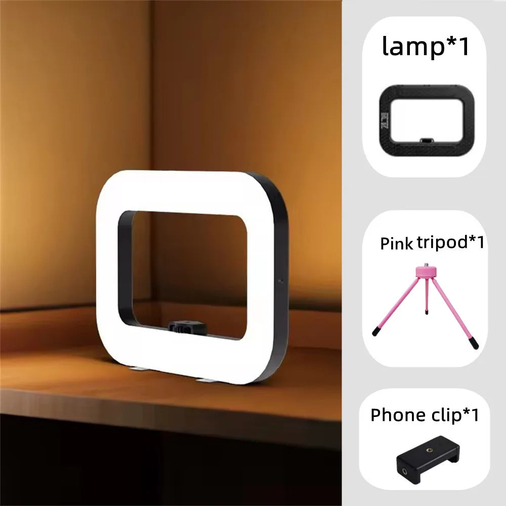 Portable LED Ring – Rechargeable Fill Light for Selfies, Streaming, Photography, and Desk Use