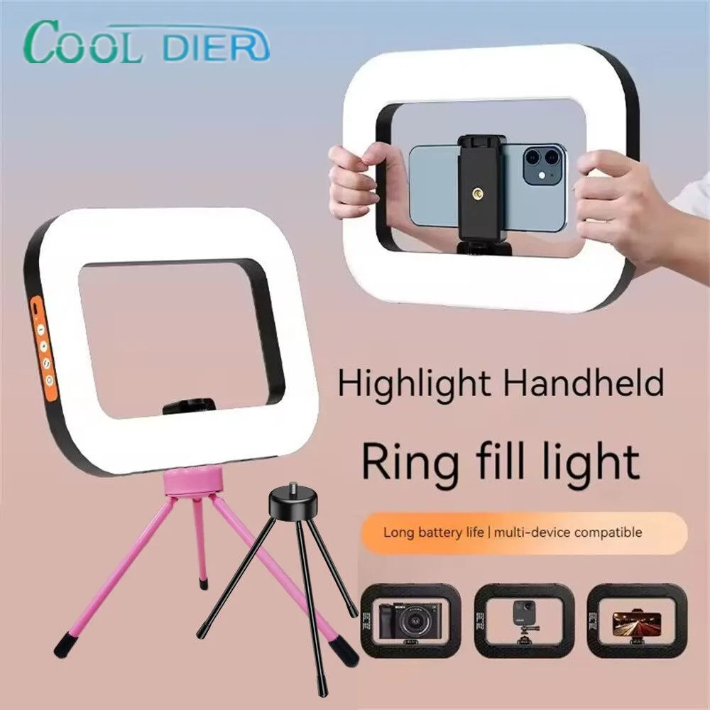 Portable LED Ring – Rechargeable Fill Light for Selfies, Streaming, Photography, and Desk Use