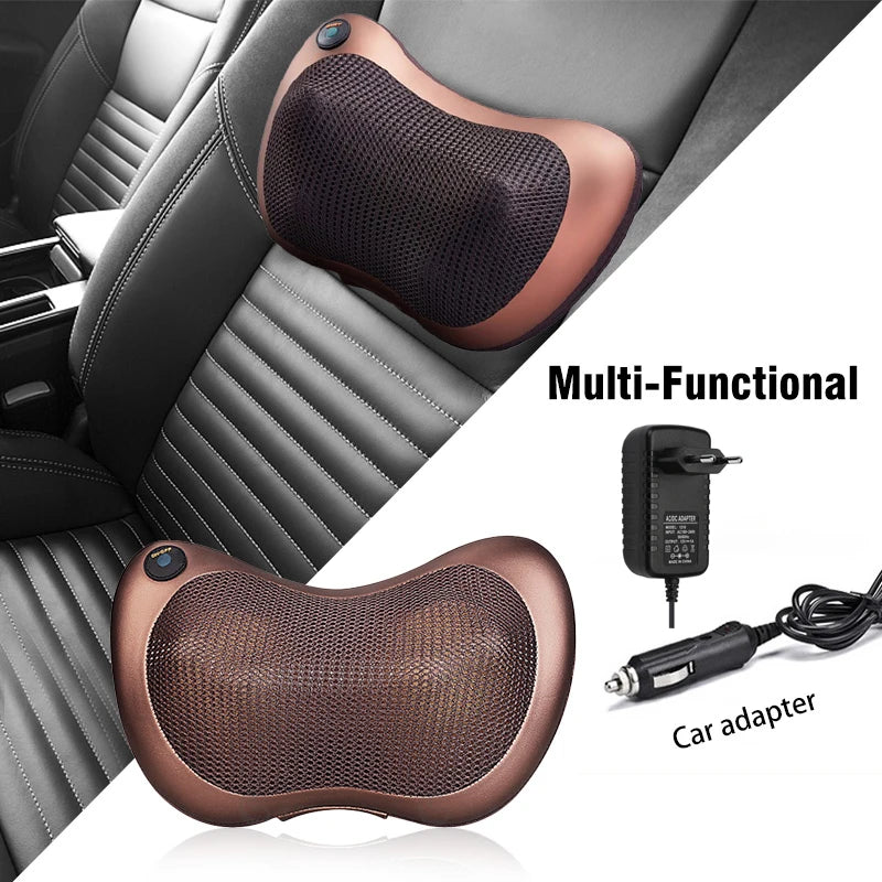 Shiatsu Neck & Back Massager Pillow with Heat – Home & Car Use