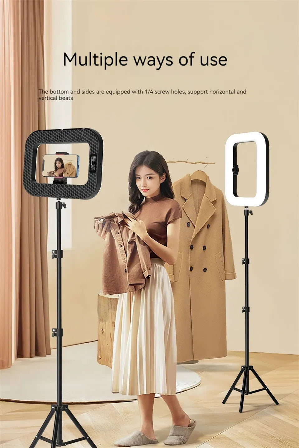 Portable LED Ring – Rechargeable Fill Light for Selfies, Streaming, Photography, and Desk Use