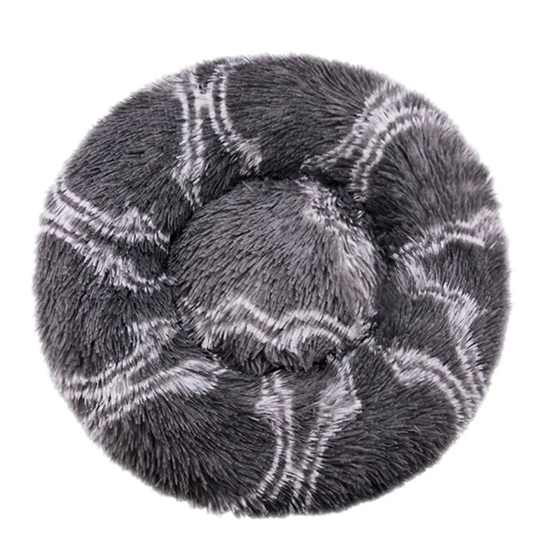 Round Pet Bed – Cozy and Warm Plush Sofa for Dogs and Cats, All Sizes