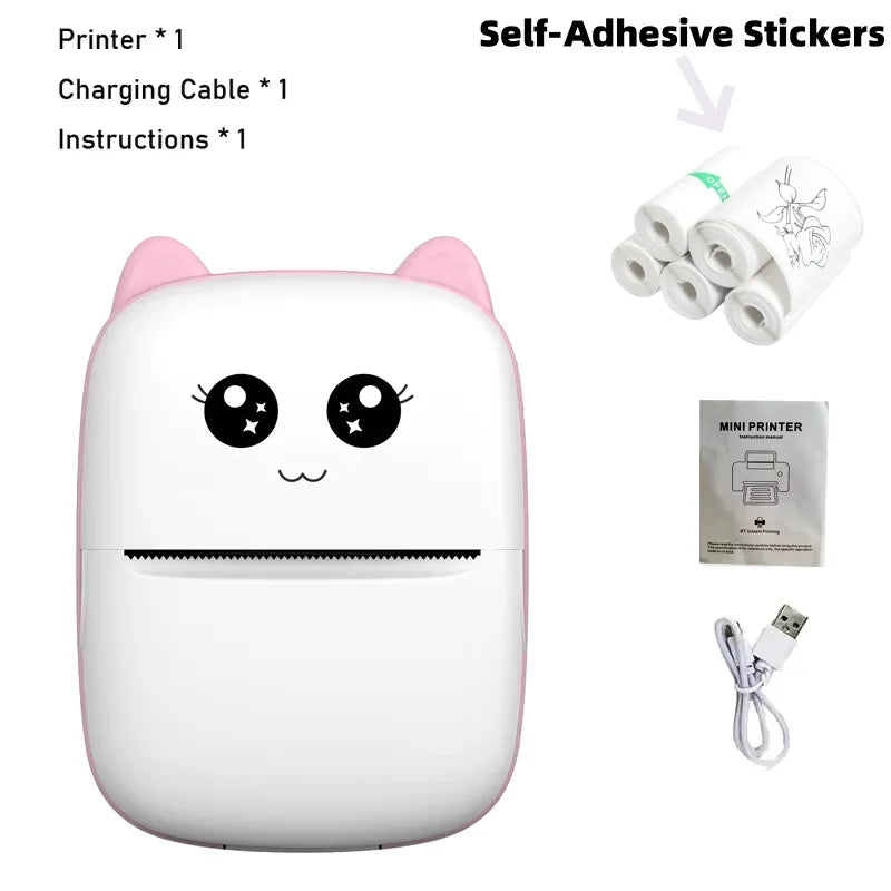 Portable Mini Thermal Printer – Bluetooth, Inkless, Photo & Label Printing (iOS/Android, 58mm)