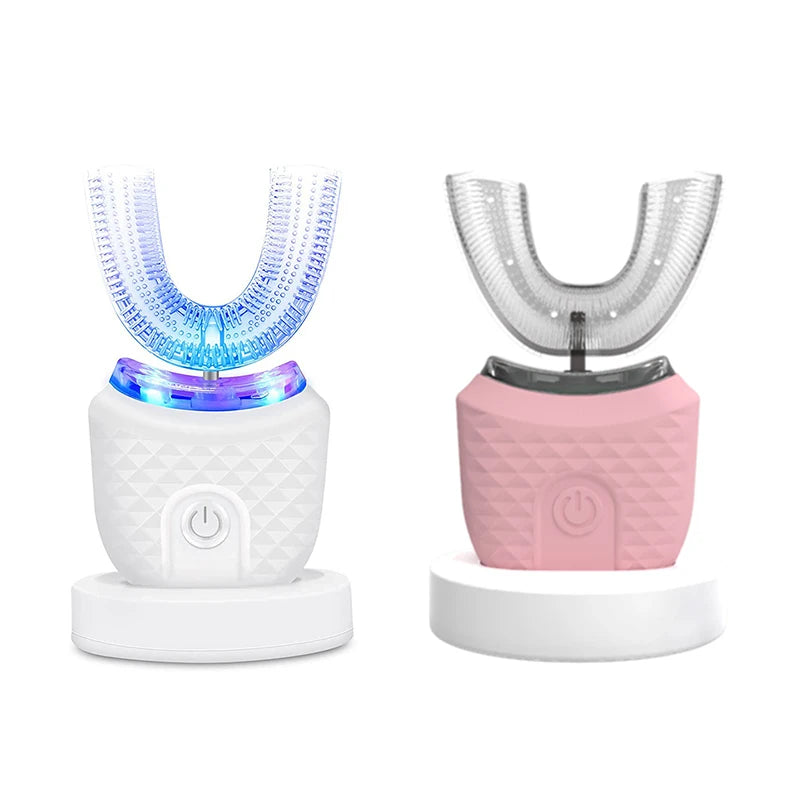 Automatic U-Shaped Electric Toothbrush, Rechargeable Wireless Silicone Bristles, Portable Cleaning, High-Quality Automatic Toothbrush