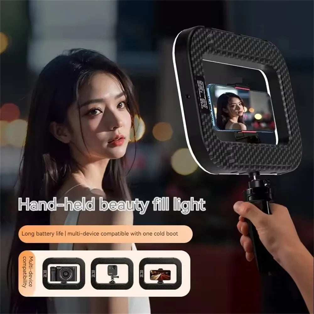 Portable LED Ring – Rechargeable Fill Light for Selfies, Streaming, Photography, and Desk Use