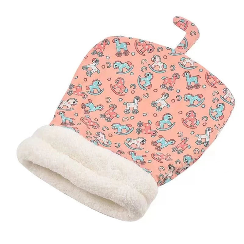 Warm Closed Cat Bed – Cozy Wool Sleeping Bag, Ideal for Autumn and Winter