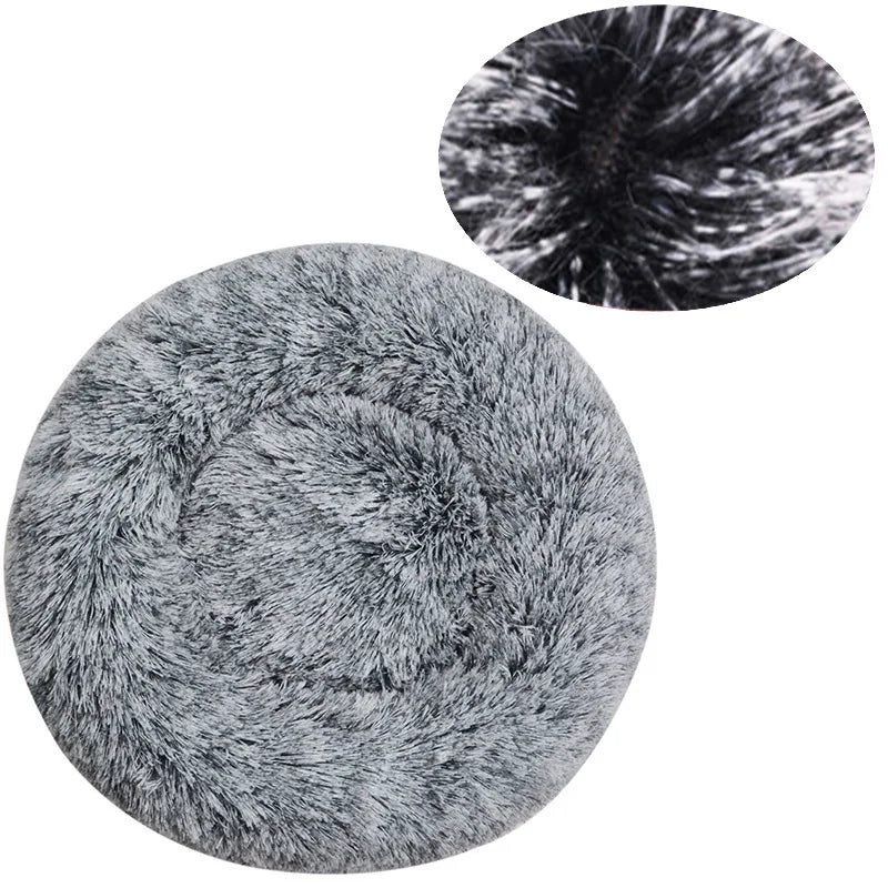 Round Pet Bed – Cozy and Warm Plush Sofa for Dogs and Cats, All Sizes