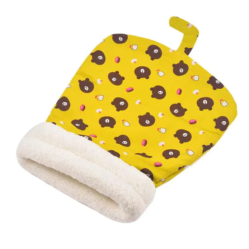 Warm Closed Cat Bed – Cozy Wool Sleeping Bag, Ideal for Autumn and Winter