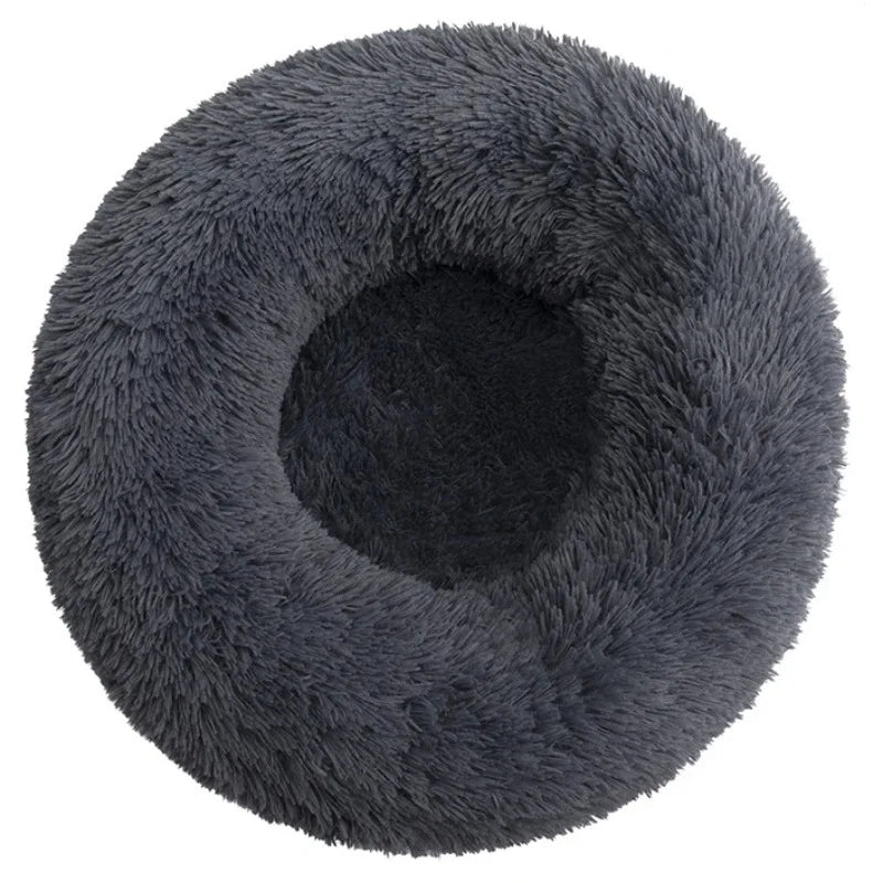 Round Pet Bed – Cozy and Warm Plush Sofa for Dogs and Cats, All Sizes