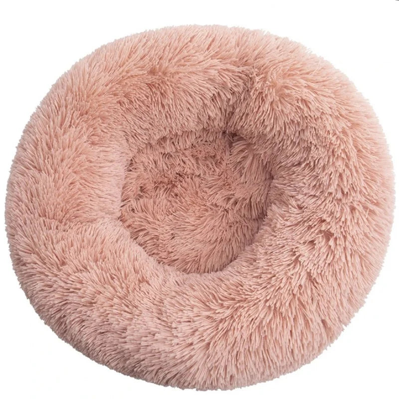Round Pet Bed – Cozy and Warm Plush Sofa for Dogs and Cats, All Sizes