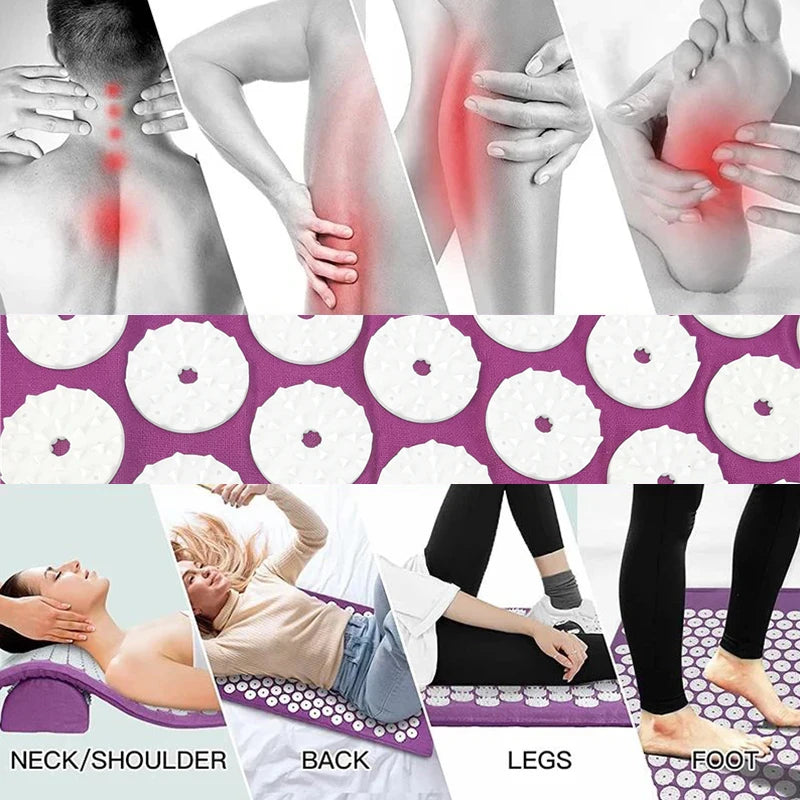 Points Massage Mat & Pillow – Natural Anti-Stress Relaxation