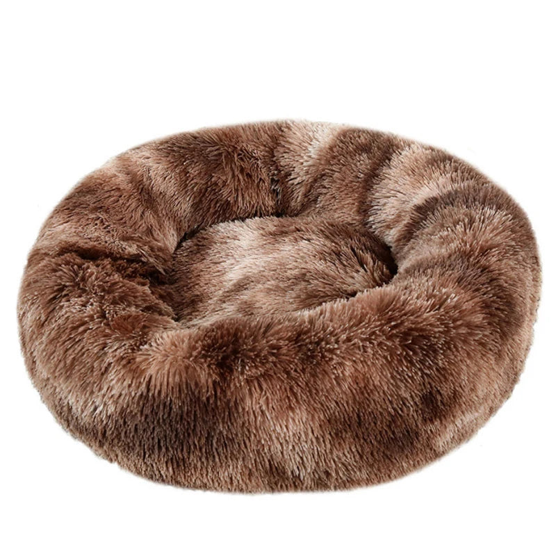 Round Pet Bed – Cozy and Warm Plush Sofa for Dogs and Cats, All Sizes