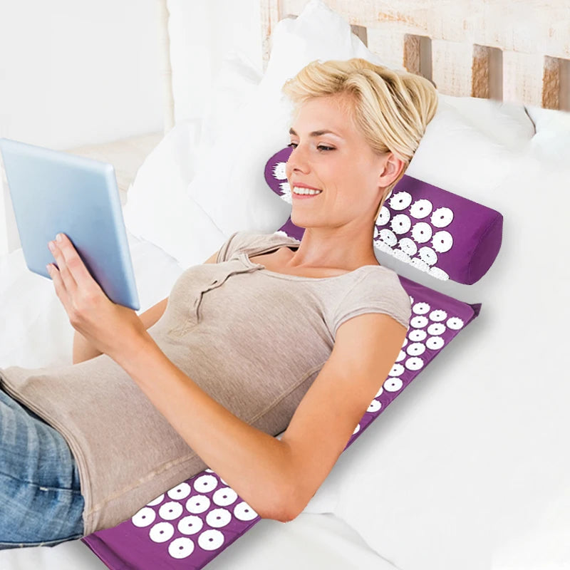 Points Massage Mat & Pillow – Natural Anti-Stress Relaxation