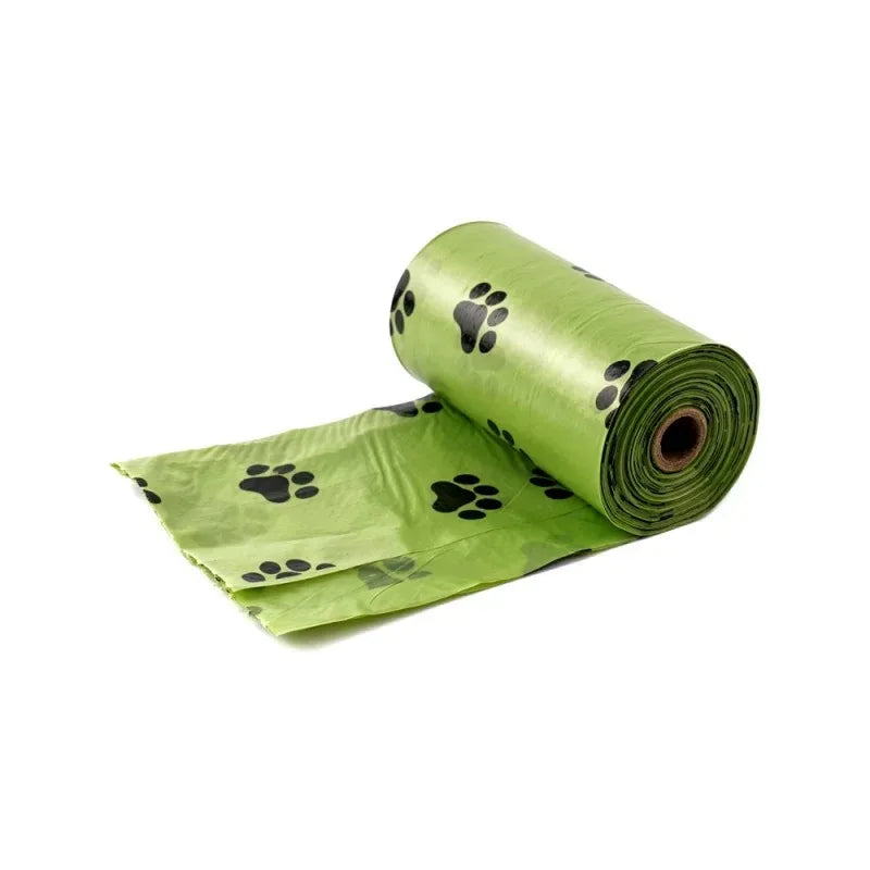 Thick Dog Poop Bags – 8 or 16 Rolls, Leak-Proof, for Walks and Outdoor Use, Random Green Pattern