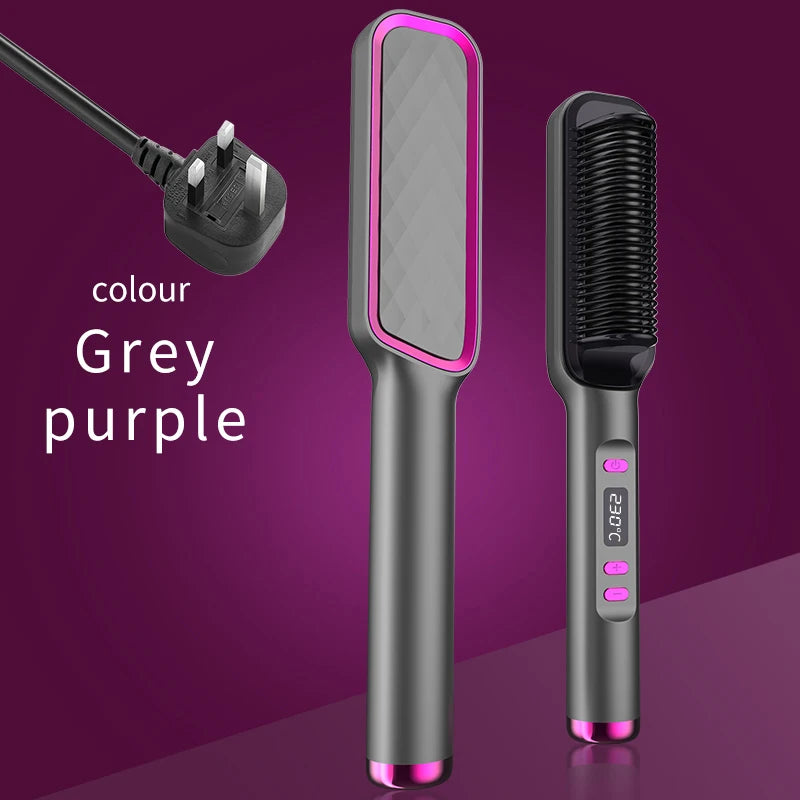 Multifunctional heated electric comb – Hair straightener, negative ion, anti-scald, fast straightening brush