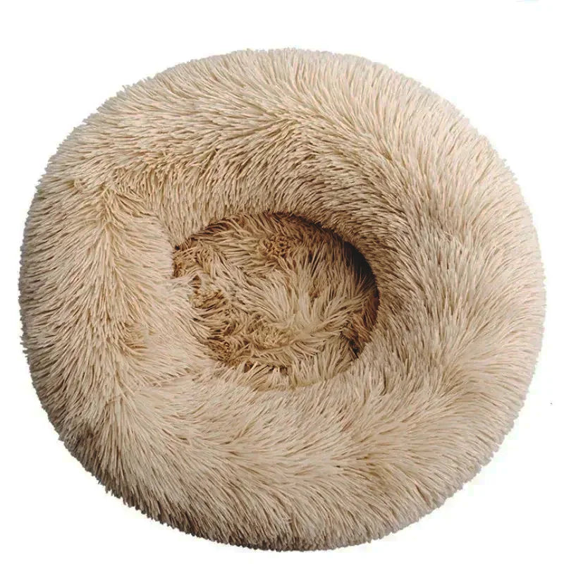 Round Pet Bed – Cozy and Warm Plush Sofa for Dogs and Cats, All Sizes