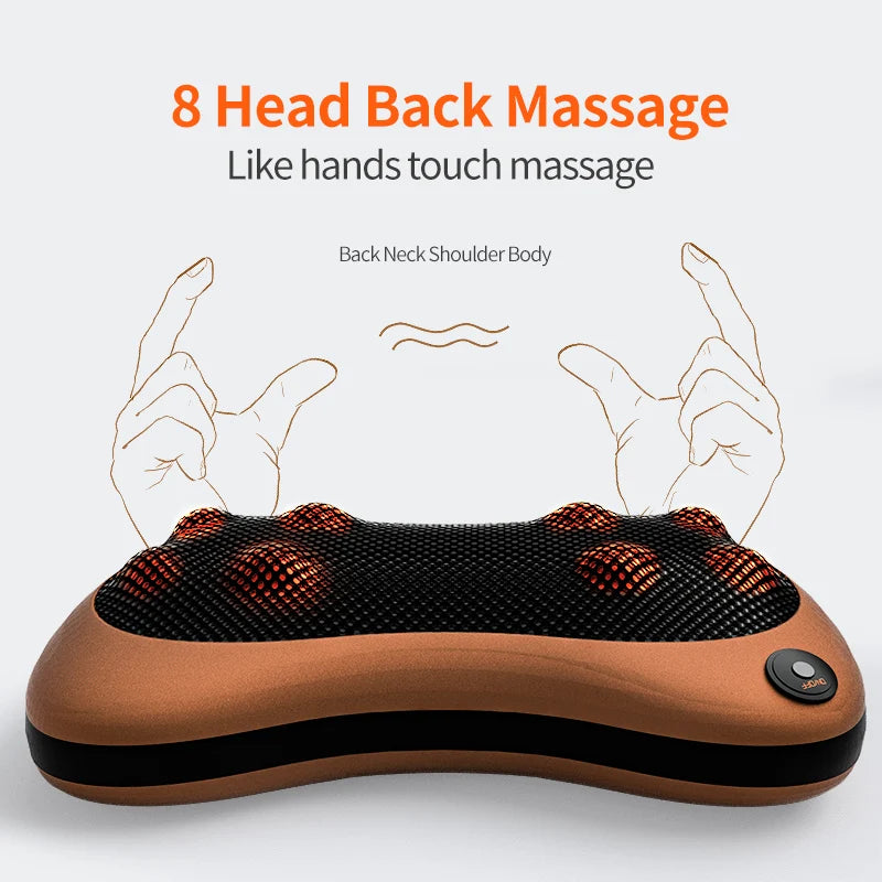 Shiatsu Neck & Back Massager Pillow with Heat – Home & Car Use
