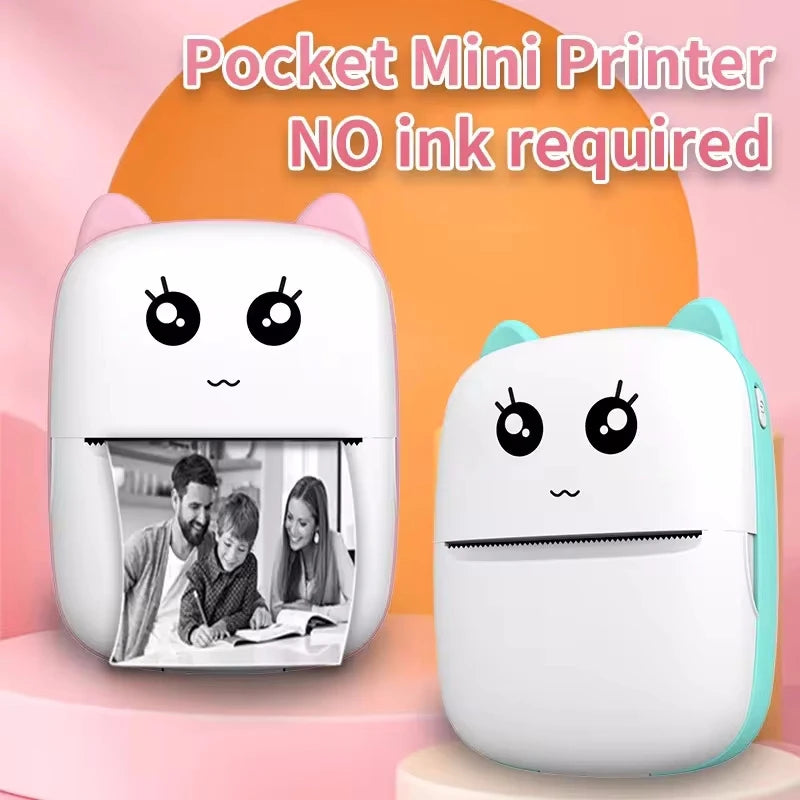 Portable Mini Thermal Printer – Bluetooth, Inkless, Photo & Label Printing (iOS/Android, 58mm)