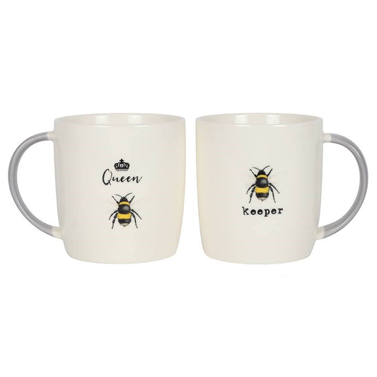 Coffret Mug Couple « Queen Bee & Bee Keeper » – L’Amour en Duo