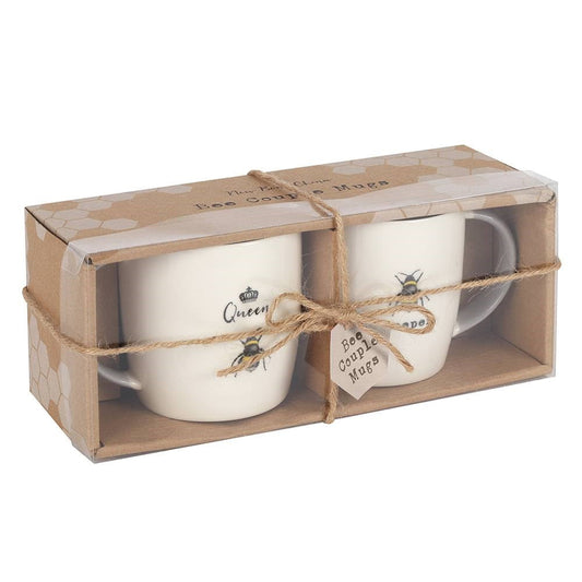 Coffret Mug Couple « Queen Bee & Bee Keeper » – L’Amour en Duo