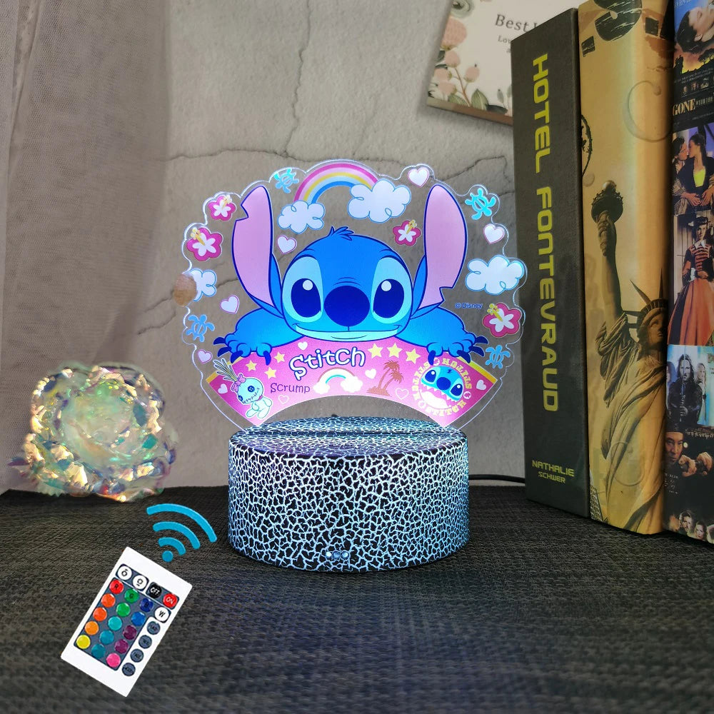 Lampada Notturna Lilo & Stitch™ 3D LED Multicolore – 16 Colori & Telecomando Intelligente | Regalo per Bambini & Decorazione Magica per la Camera 🌙✨