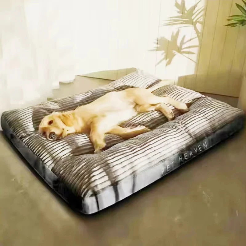Warm Winter Dog Bed – Soft Corduroy Mat, Washable and Detachable, for Small, Medium, and Large Dogs