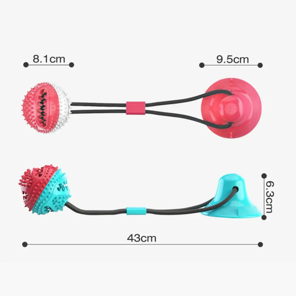 Dog Chew Toy – Interactive Rope, Suction Cup, Treat-Dispensing Ball, Dental Care