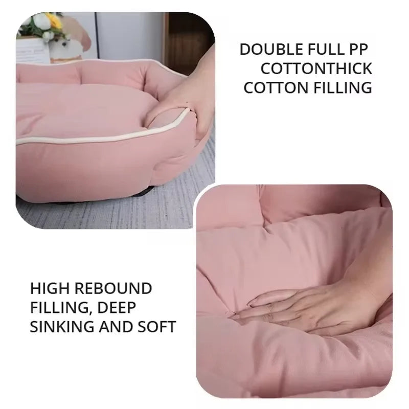 Large Pet Sofa – Cozy Bed for Dogs and Cats, Corduroy, Warm and Washable Cushion
