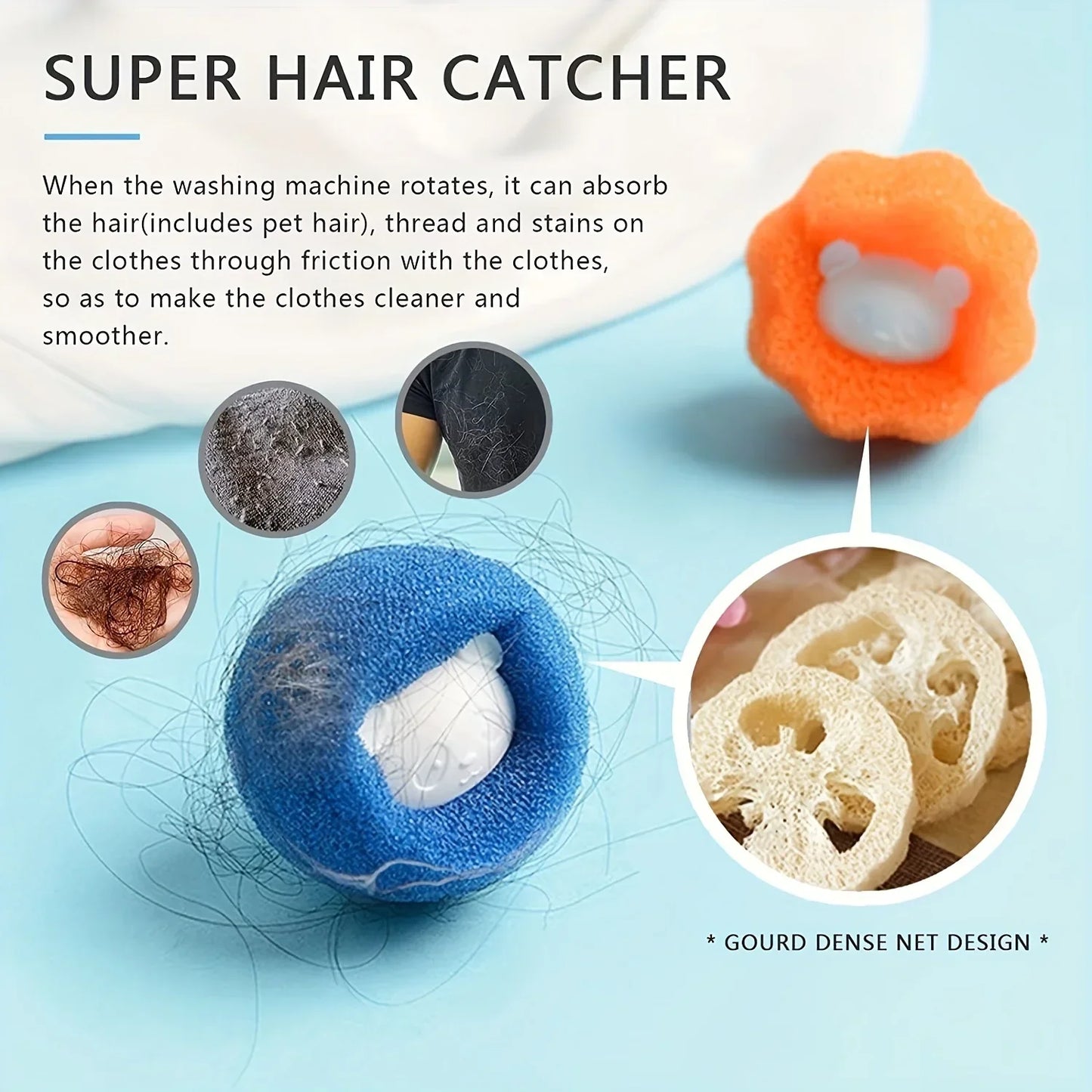 Pet Hair Removal Sponges – Reusable, Washable & Dryer-Friendly, Time-Saving, Flexible for Clothes & Cat Hair