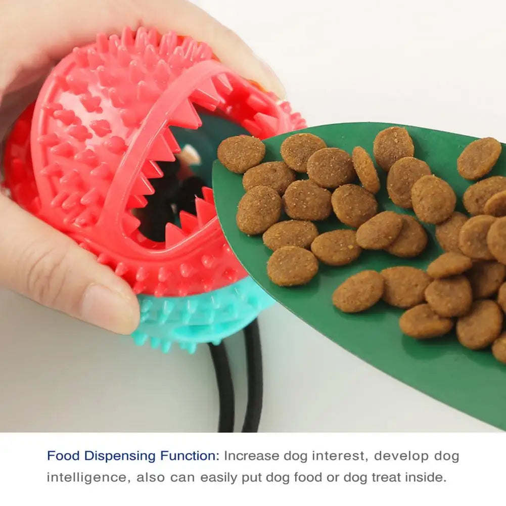 Dog Chew Toy – Interactive Rope, Suction Cup, Treat-Dispensing Ball, Dental Care