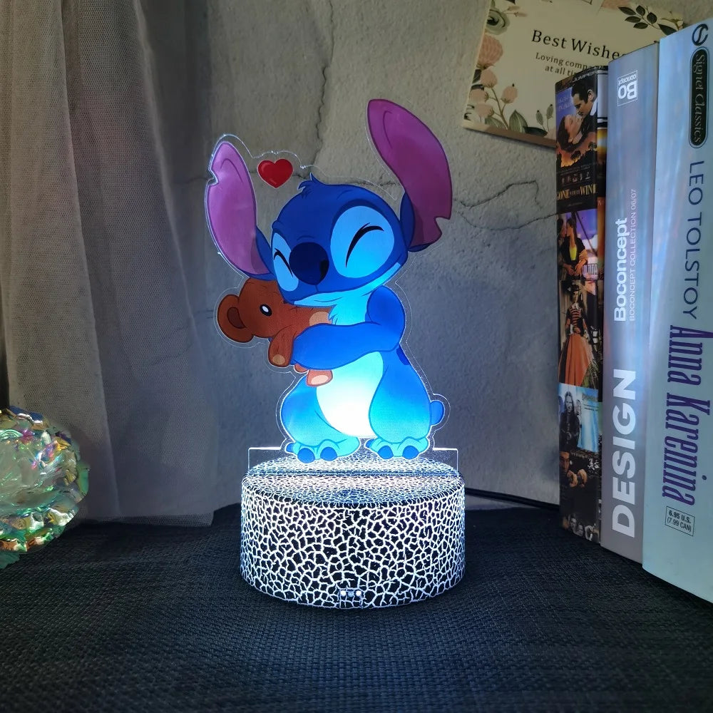 Lampada Notturna Lilo & Stitch™ 3D LED Multicolore – 16 Colori & Telecomando Intelligente | Regalo per Bambini & Decorazione Magica per la Camera 🌙✨
