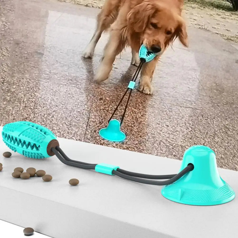 Dog Chew Toy – Interactive Rope, Suction Cup, Treat-Dispensing Ball, Dental Care