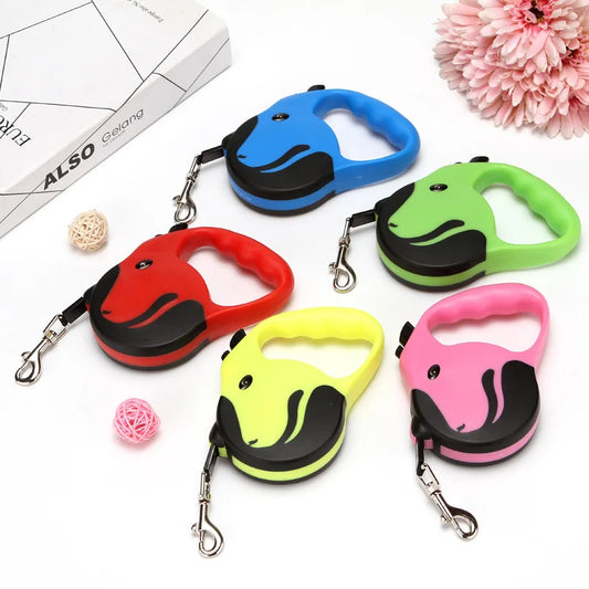 Retractable Dog Leash – 3 m / 5 m, Durable Nylon, Comfortable Handle, for Small and Medium Dogs