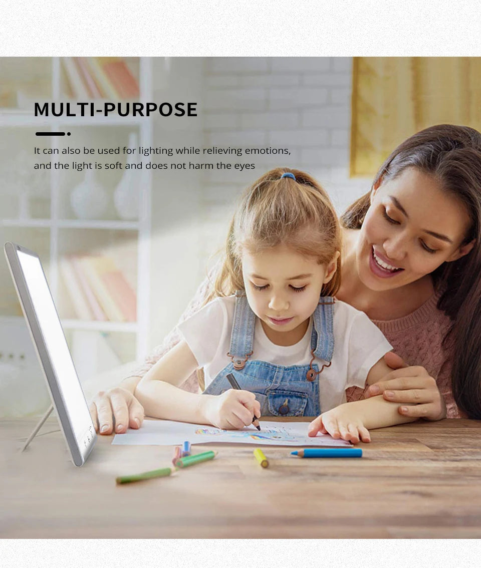 SAD Light Therapy Lamp – 10,000 Lux, USB, Winter Blues Relief