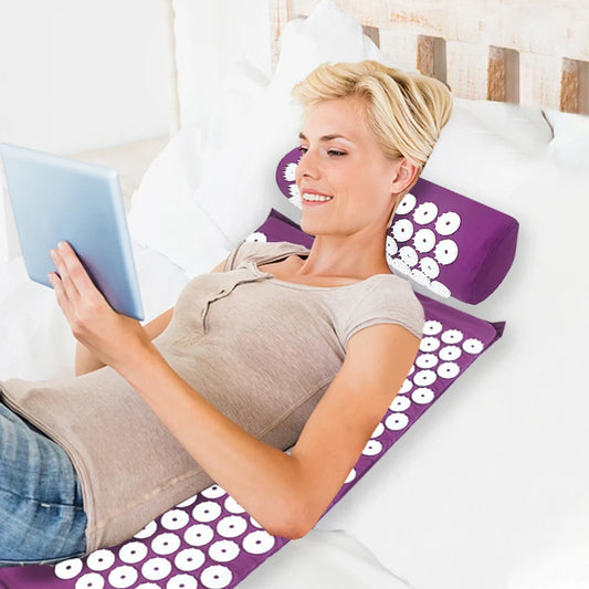 Points Massage Mat & Pillow – Natural Anti-Stress Relaxation