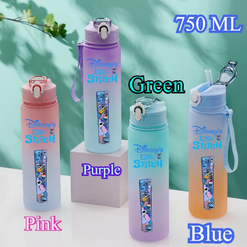Gourde Disney 750 ML avec lettres A-Z – Grande capacité, portable, imprimée avec personnages d’anime, idéale pour l’extérieur et cadeau.