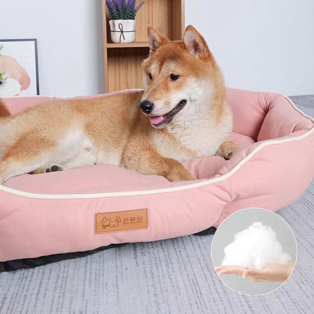 Large Pet Sofa – Cozy Bed for Dogs and Cats, Corduroy, Warm and Washable Cushion