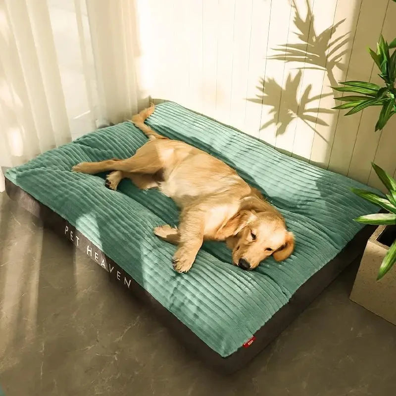 Warm Winter Dog Bed – Soft Corduroy Mat, Washable and Detachable, for Small, Medium, and Large Dogs