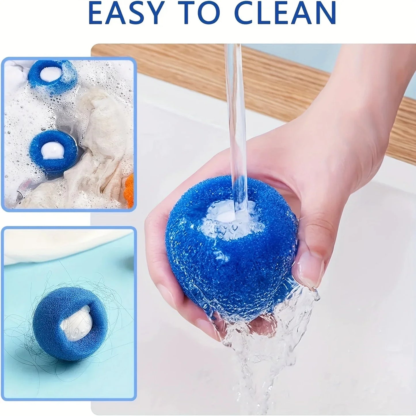 Pet Hair Removal Sponges – Reusable, Washable & Dryer-Friendly, Time-Saving, Flexible for Clothes & Cat Hair