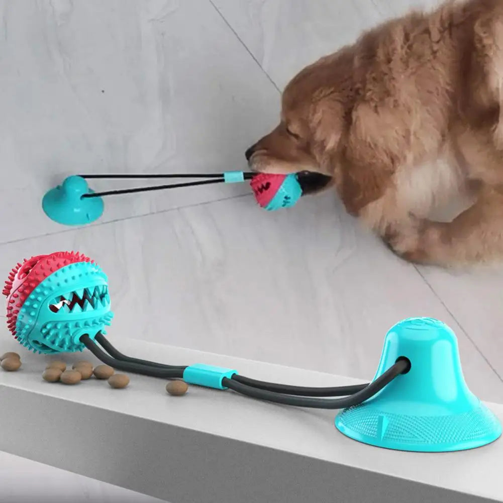 Dog Chew Toy – Interactive Rope, Suction Cup, Treat-Dispensing Ball, Dental Care