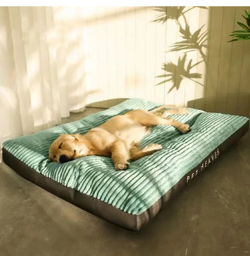 Warm Winter Dog Bed – Soft Corduroy Mat, Washable and Detachable, for Small, Medium, and Large Dogs