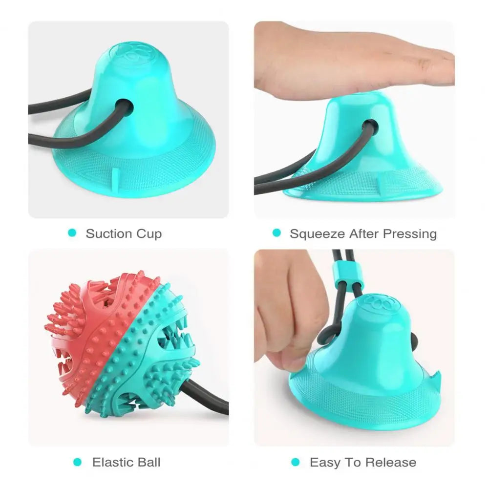Dog Chew Toy – Interactive Rope, Suction Cup, Treat-Dispensing Ball, Dental Care