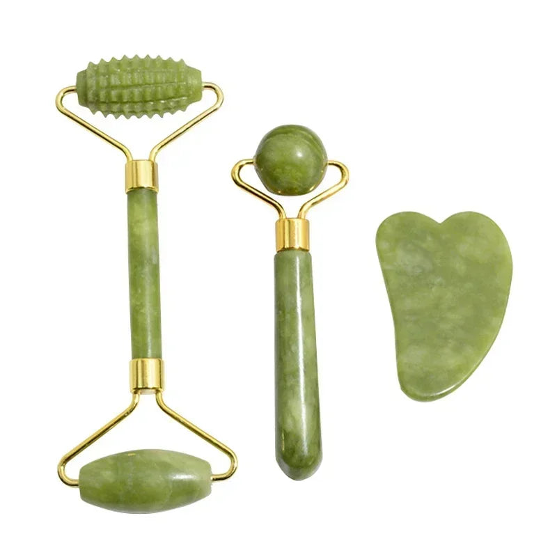 Natural Jade Roller & Gua Sha – Anti-Wrinkle Facial Massage, Skin Care & Relaxation