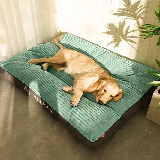 Warm Winter Dog Bed – Soft Corduroy Mat, Washable and Detachable, for Small, Medium, and Large Dogs