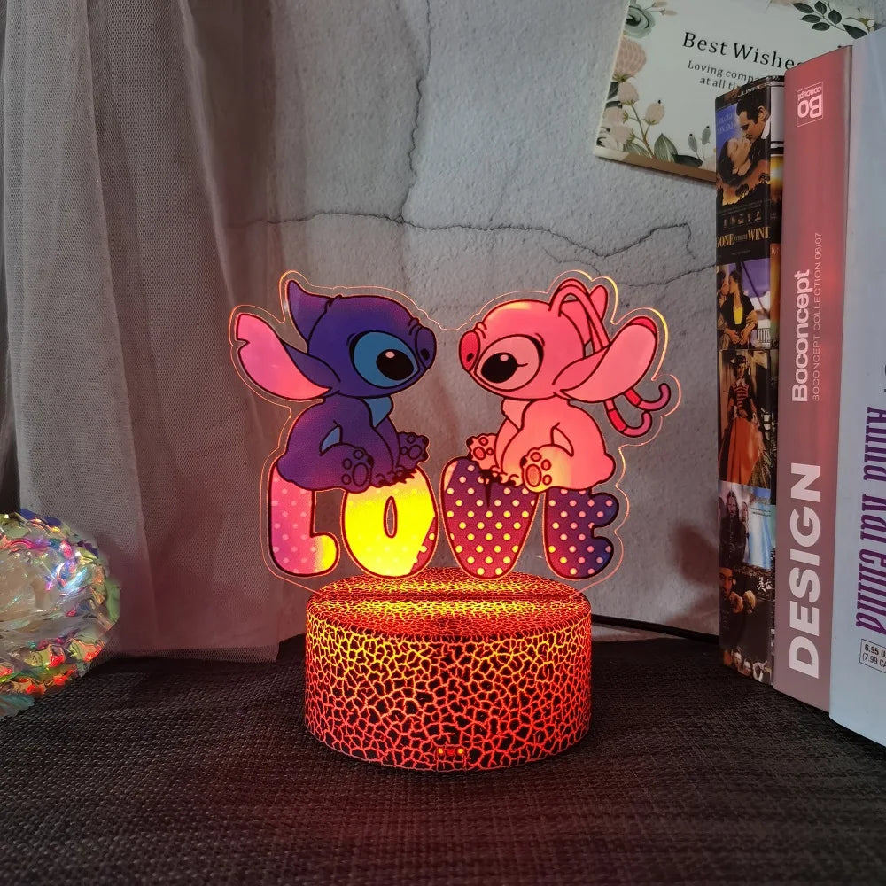 Lampada Notturna Lilo & Stitch™ 3D LED Multicolore – 16 Colori & Telecomando Intelligente | Regalo per Bambini & Decorazione Magica per la Camera 🌙✨