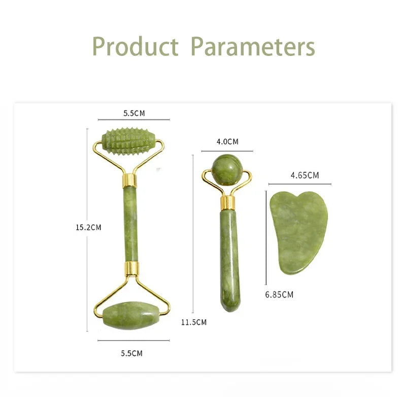 Natural Jade Roller & Gua Sha – Anti-Wrinkle Facial Massage, Skin Care & Relaxation