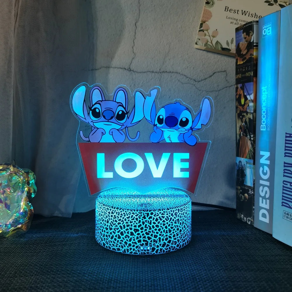 Lampada Notturna Lilo & Stitch™ 3D LED Multicolore – 16 Colori & Telecomando Intelligente | Regalo per Bambini & Decorazione Magica per la Camera 🌙✨
