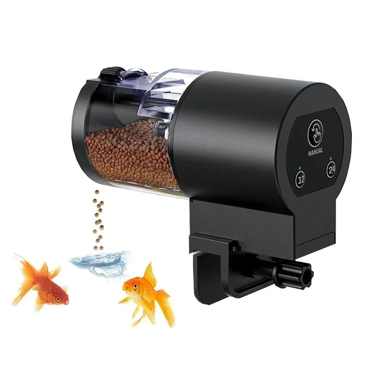 100ml Automatic Fish Feeder – Programmable Digital Dispenser, IP66 Waterproof for Aquarium, Pond & Turtles