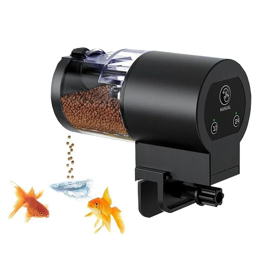 100ml Automatic Fish Feeder – Programmable Digital Dispenser, IP66 Waterproof for Aquarium, Pond & Turtles